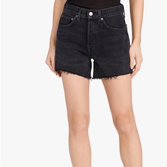Agolde Parker Black Shorts - Picture 1 of 7